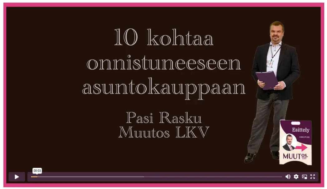10 kohtaa onnistuneeseen asuntokauppaan